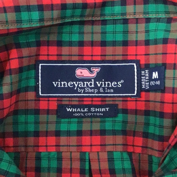 Vineyard Vines Boys Whale Shirt M 12/14 - Picture 4 of 4